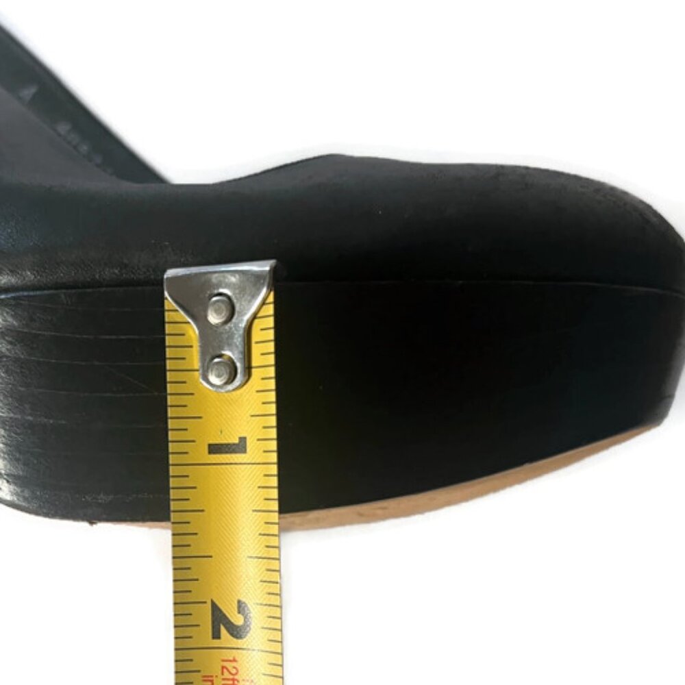Stuart Weitzman Elegant Black Slingback Platform Heels - Picture 6 of 9